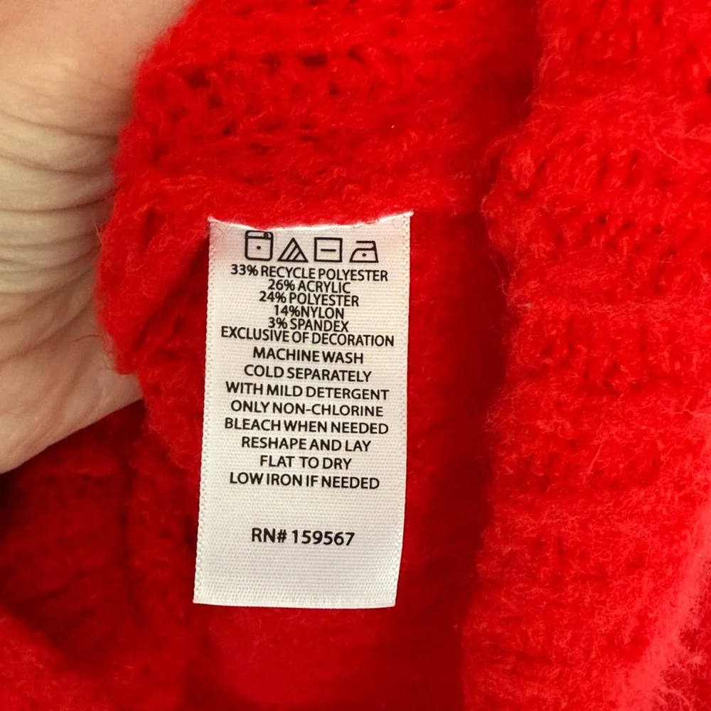 Willow & Wind Red Textured Button Front Cardigan Sweater – Women’s Medium - Picture 4 of 5